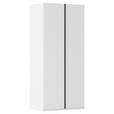 DREHTÜRENSCHRANK 101/223/61 cm,  in Weiß, 2-türig  - Graphitfarben/Weiß, Basics, Holzwerkstoff/Metall (101/223/61cm) - Novel