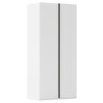 DREHTÜRENSCHRANK 101/223/60 cm,  in Weiß, 2-türig  - Graphitfarben/Weiß, Basics, Holzwerkstoff/Metall (101/223/60cm) - Novel