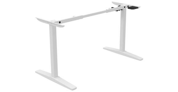 TISCHGESTELL 120-160/70/75-120 cm - Weiß, Design, Kunststoff/Metall (120-160/70/75-120cm) - Carryhome