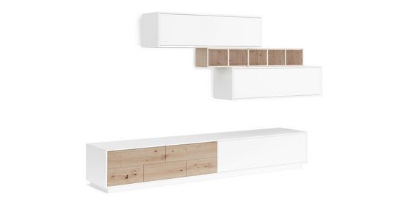 WOHNWAND 2-teilig  in Weiß, Eiche Artisan  300/179,5/50 cm  - Weiß/Eiche Artisan, MODERN, Holzwerkstoff (300/179,5/50cm) - Carryhome