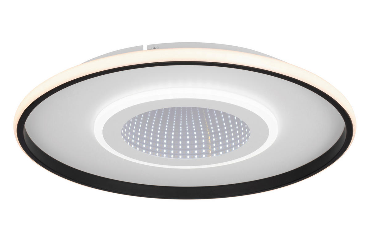 LED-DECKENLEUCHTE 50/5,5 cm   - Schwarz/Weiß, Trend, Kunststoff/Metall (50/5,5cm) - Novel