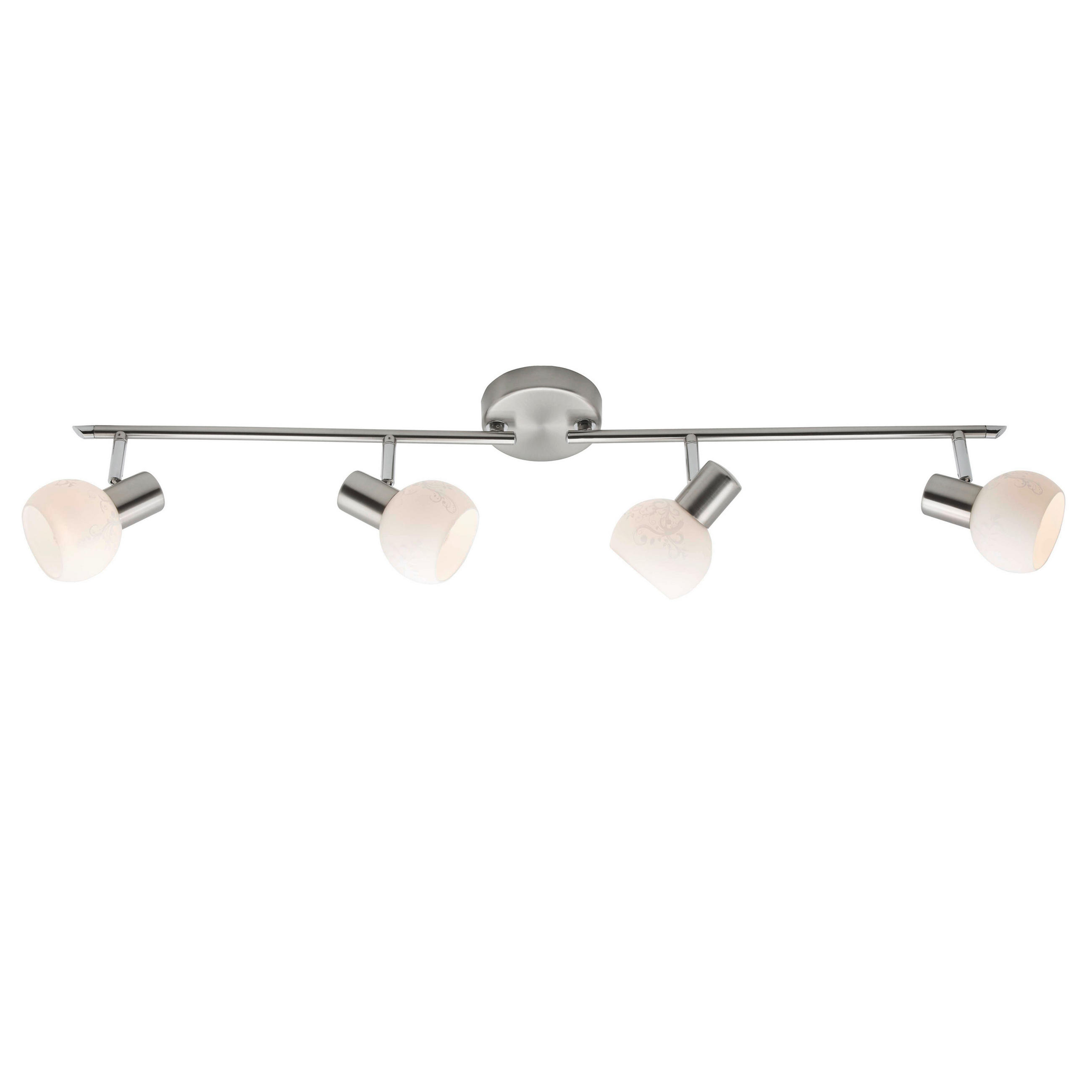 DECKENSTRAHLER 94/19/11 cm   - Edelstahlfarben/Transparent, KONVENTIONELL, Glas/Metall (94/19/11cm) - Brilliant