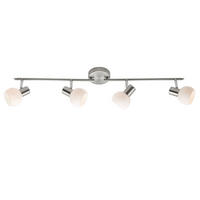 DECKENSTRAHLER 94/19/11 cm   - Edelstahlfarben/Transparent, KONVENTIONELL, Glas/Metall (94/19/11cm) - Brilliant