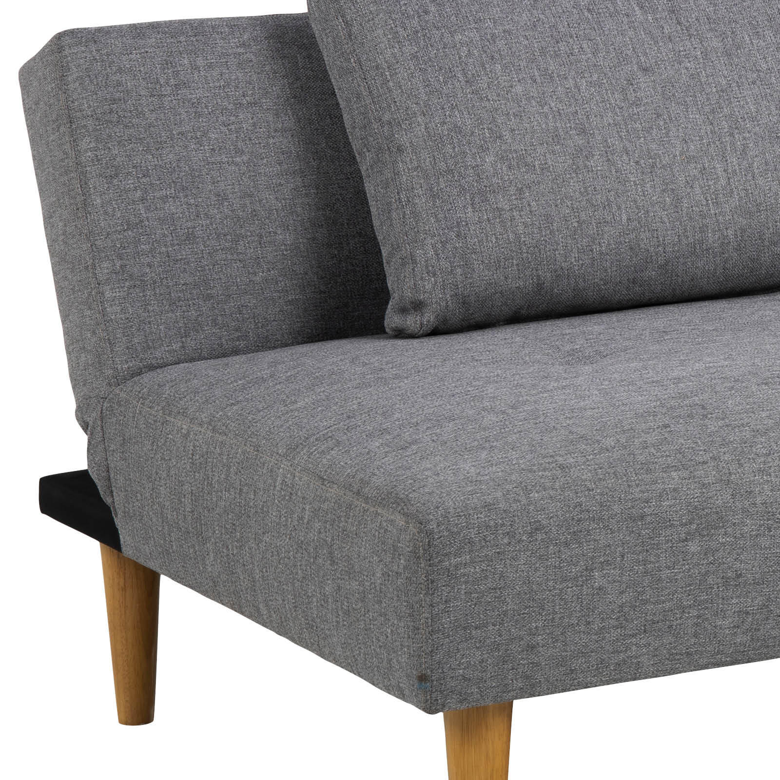 SCHLAFSOFA in Grau, Eichefarben  - Eichefarben/Grau, Design, Holz/Textil (180/74/86cm) - MID.YOU