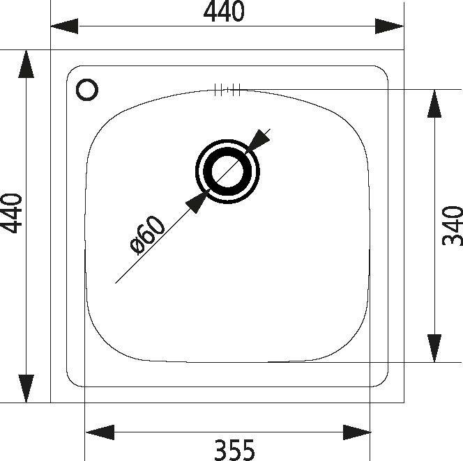 SPÜLE 100466  - Edelstahlfarben, Basics, Metall (44/44/16cm) - HKT