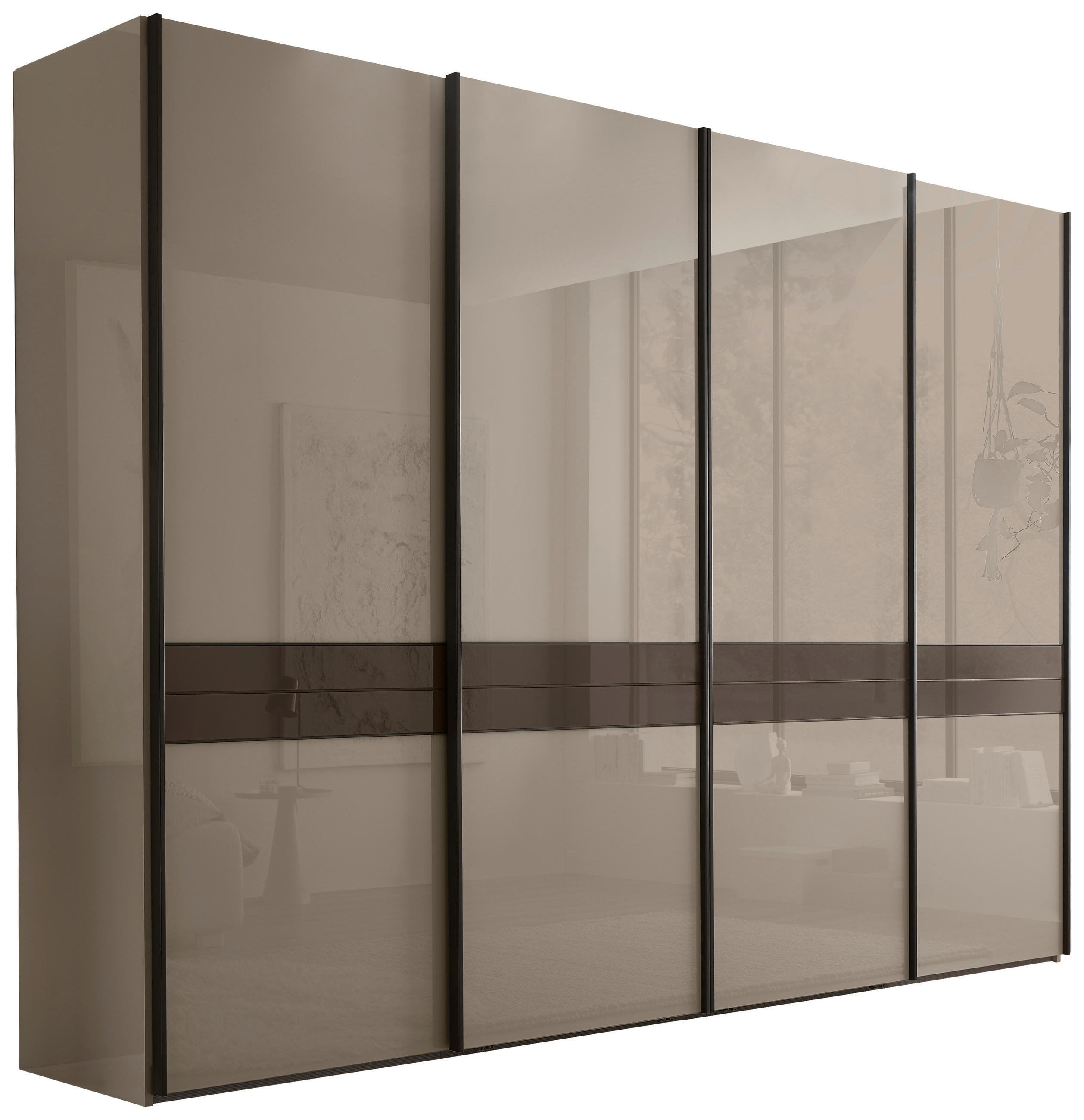 Novel SKRIŇA S POS. DVER. – HOR.VED, sivá, bridlicová, 330/236/67 cm