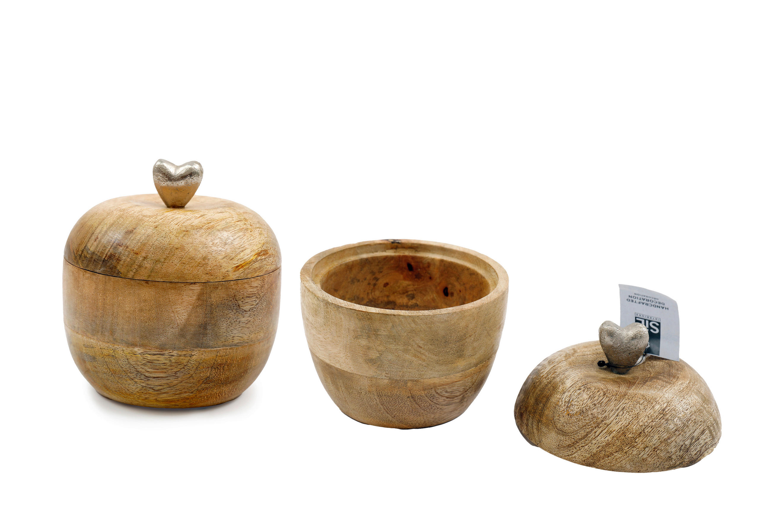 DEKORAČNÍ OVOCE - hnědá, Basics, kov/dřevo (13,5/12/12cm)