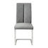 SCHWINGSTUHL Lederlook Edelstahlfarben, Grau - Edelstahlfarben/Grau, Design, Textil/Metall (43,5/95/62cm) - Xora