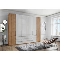 DREHTÜRENSCHRANK  in Weiß, Eiche Bianco  - Schieferfarben/Eiche Bianco, KONVENTIONELL, Glas/Holzwerkstoff (300/216/58cm) - Dieter Knoll
