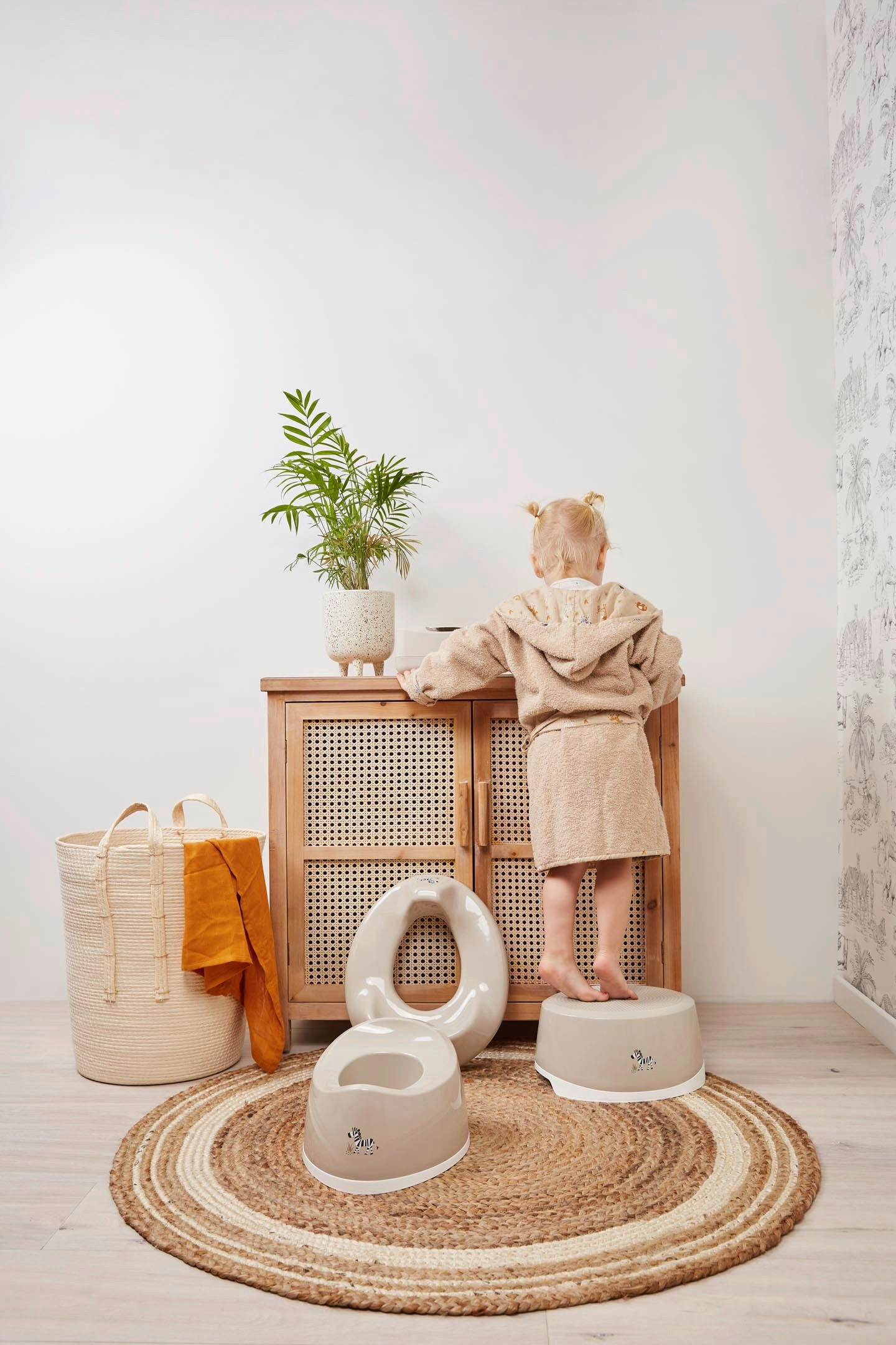 TÖPFCHEN Steppe  - Taupe, Basics, Kunststoff (30/24.5/18cm) - Bebe Jou