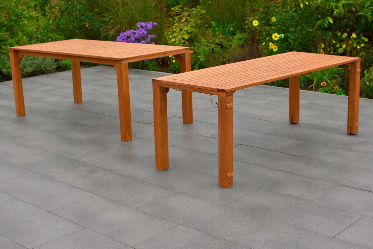 GARTENSET Eukalyptusholz Hartholz  - Naturfarben, KONVENTIONELL, Holz - Gardenson