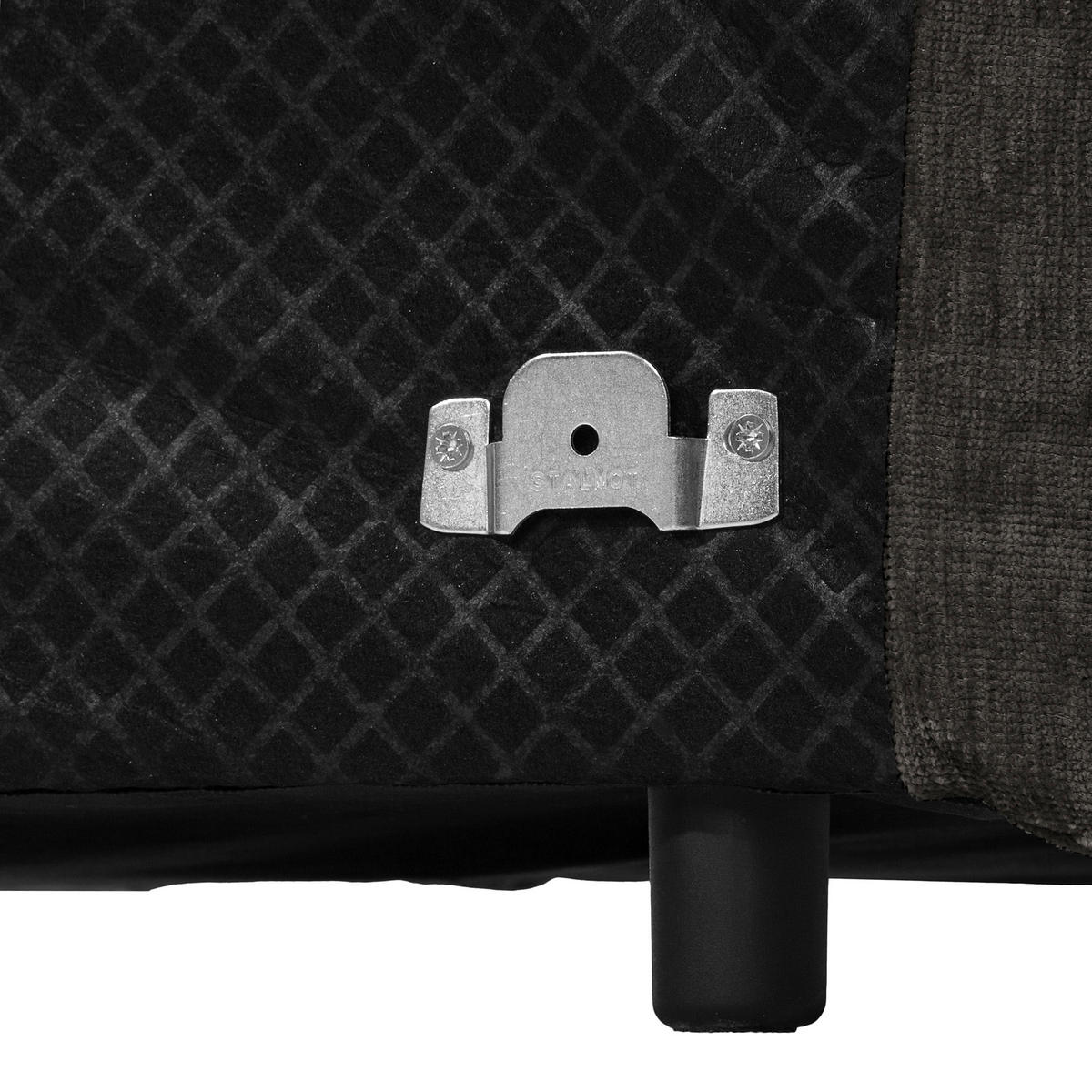 BIGSOFA in Chenille Anthrazit  - Anthrazit/Schwarz, Modern, Kunststoff/Textil (285/87/184cm) - Trendmanufaktur