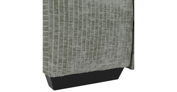 ECKSOFA in Flachgewebe Olivgrün  - Schwarz/Olivgrün, KONVENTIONELL, Holz/Textil (280/190cm) - Carryhome