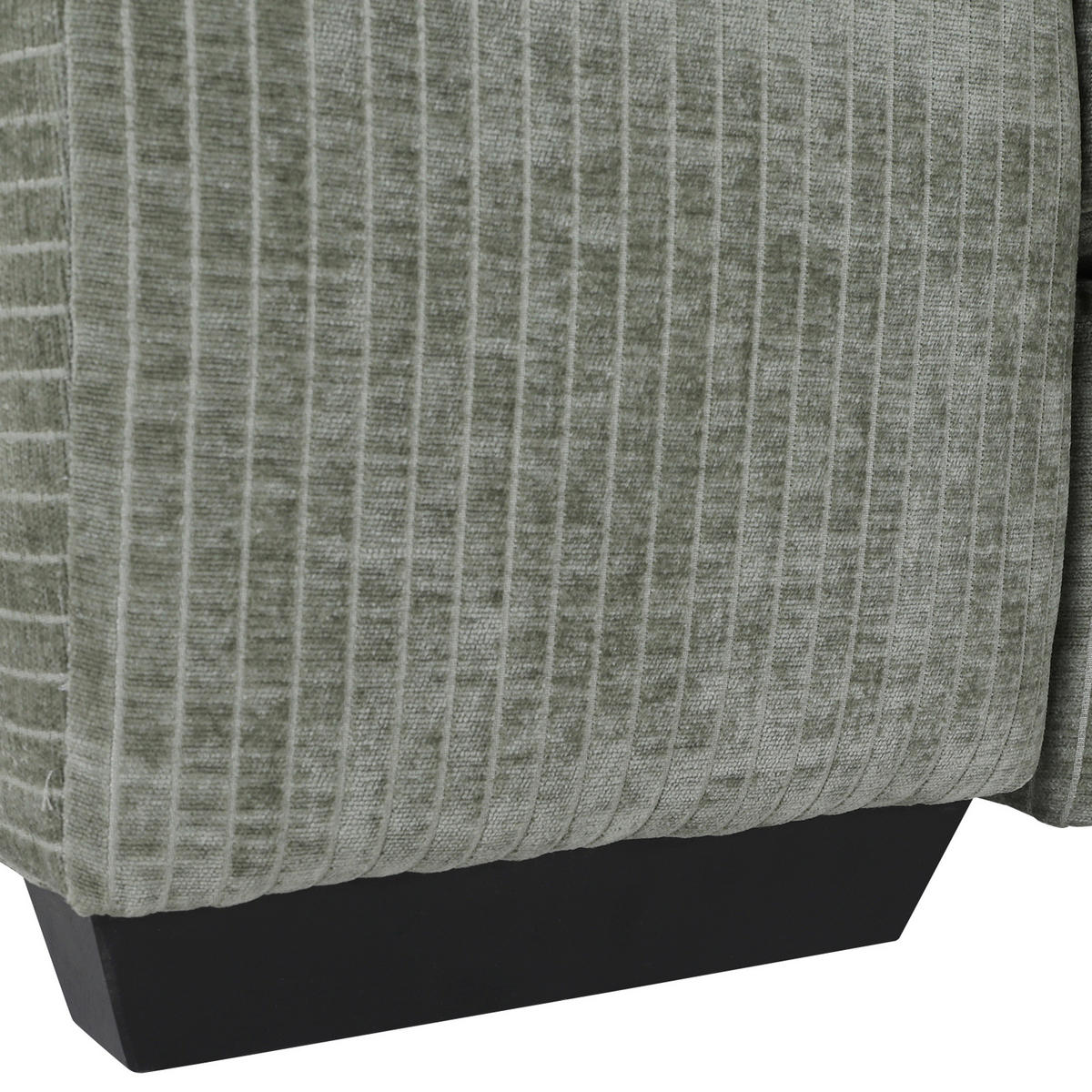ECKSOFA in Flachgewebe Olivgrün  - Schwarz/Olivgrün, Konventionell, Holz/Textil (280/190cm) - Carryhome