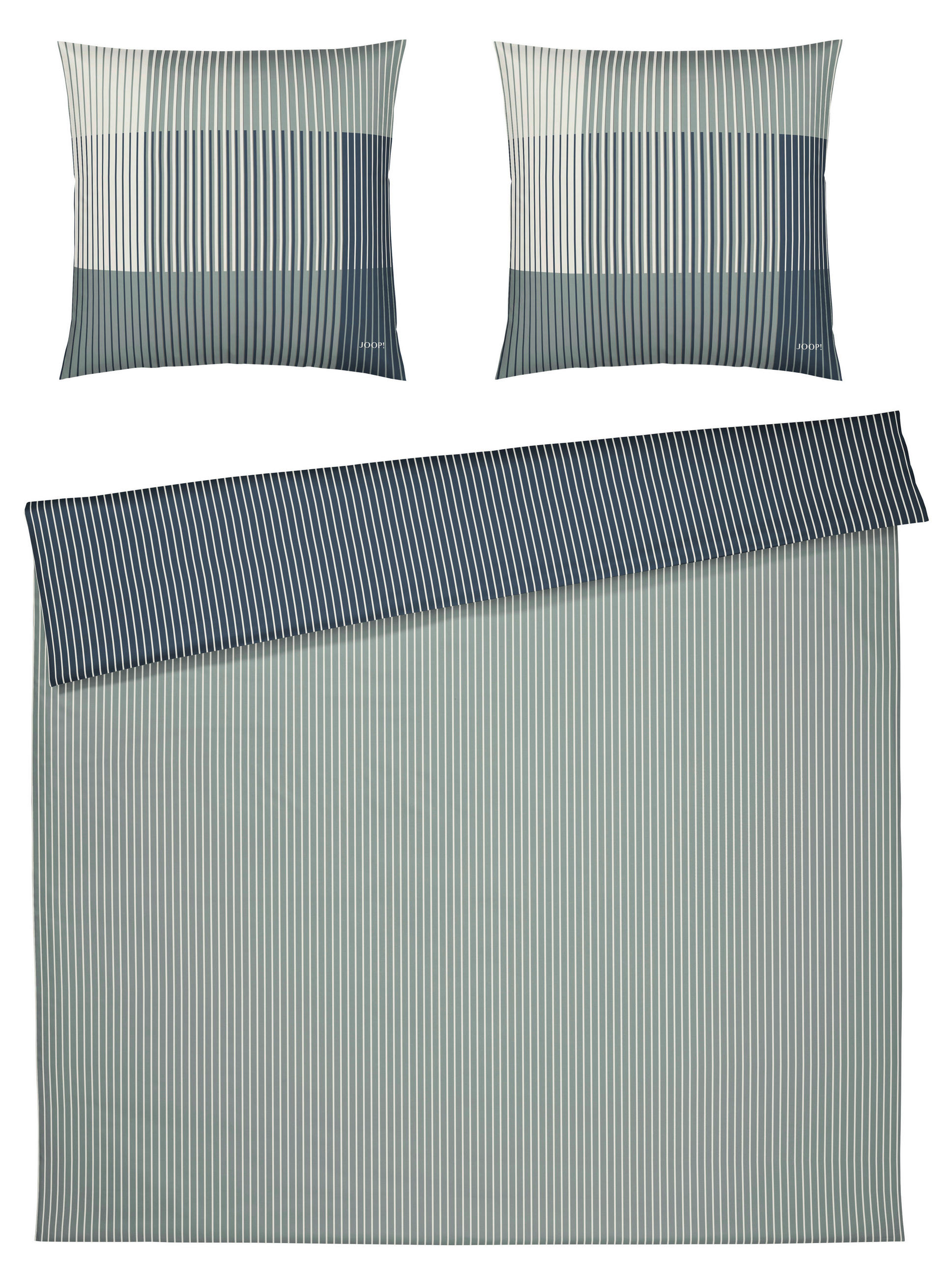 BETTWÄSCHE Joop! Divided Makosatin 200/200 cm  - Salbeigrün, KONVENTIONELL, Textil (200/200cm) - Joop!