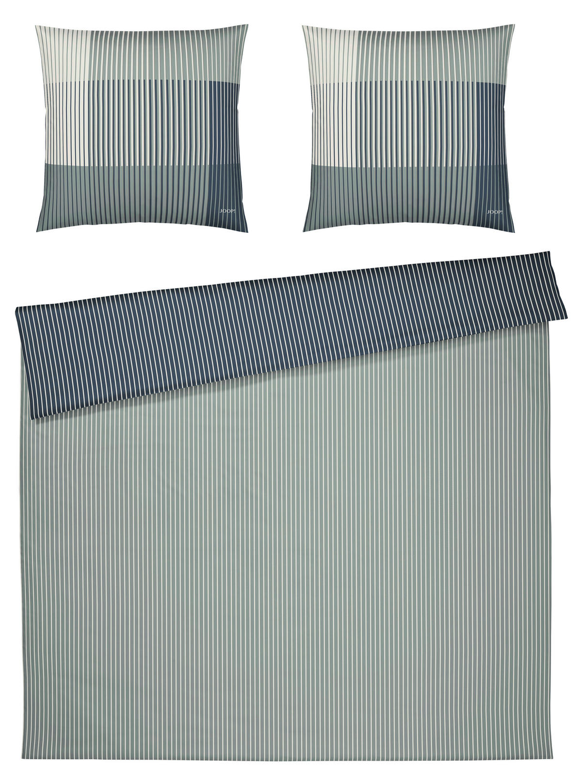 BETTWÄSCHE Joop! Divided Makosatin 200/200 cm  - Salbeigrün, KONVENTIONELL, Textil (200/200cm) - Joop!