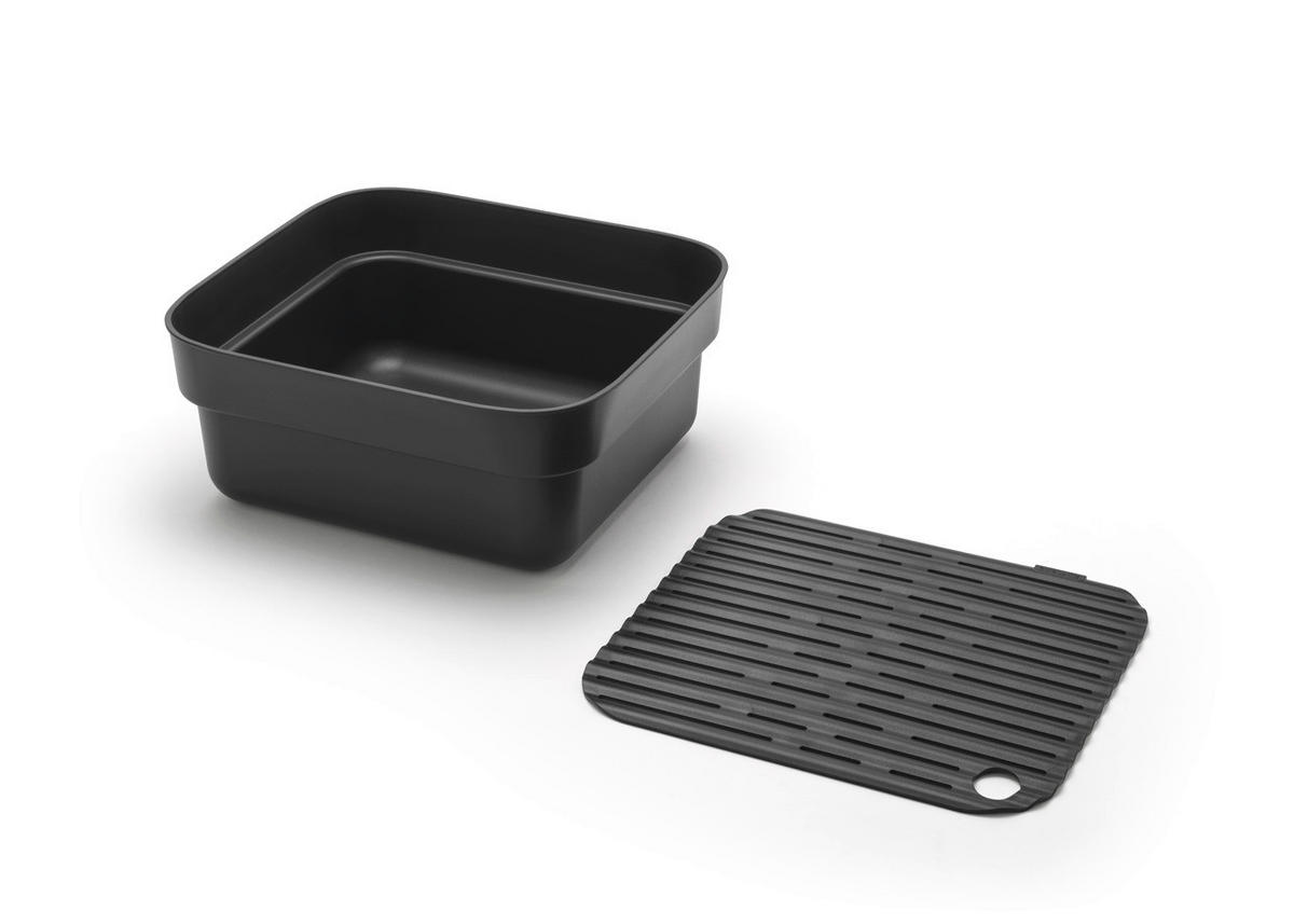 GESCHIRRABTROPFTASSE  - Dunkelgrau, Basics, Kunststoff (37,4/34,4/16,1cm) - Brabantia