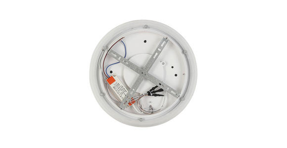 LED-DECKENLEUCHTE 35/6 cm   - Chromfarben/Weiß, Basics, Kunststoff/Metall (35/6cm) - Novel