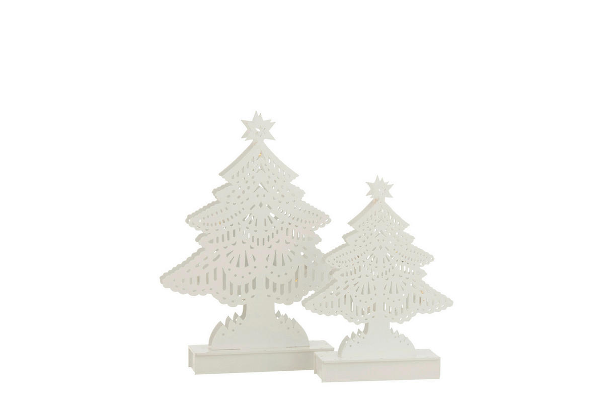 DEKOBAUM  - Weiß, Basics, Holzwerkstoff (25/6/33cm) - X-Mas