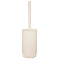 WC SADA - ŠTĚTKA A DRŽÁK - barvy hliníku/béžová, Basics, plast (10,6/39/10,6cm) - Kleine Wolke