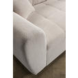 ECKSOFA  in Plüsch Creme  - Creme/Schwarz, KONVENTIONELL, Kunststoff/Textil (249/175cm) - Carryhome