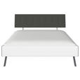 BETT 160/200 cm  in Weiß  - Weiß/Grau, Design, Holzwerkstoff/Textil (160/200cm) - Carryhome