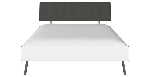 BETT 160/200 cm  in Weiß  - Weiß/Grau, Design, Holzwerkstoff/Textil (160/200cm) - Carryhome