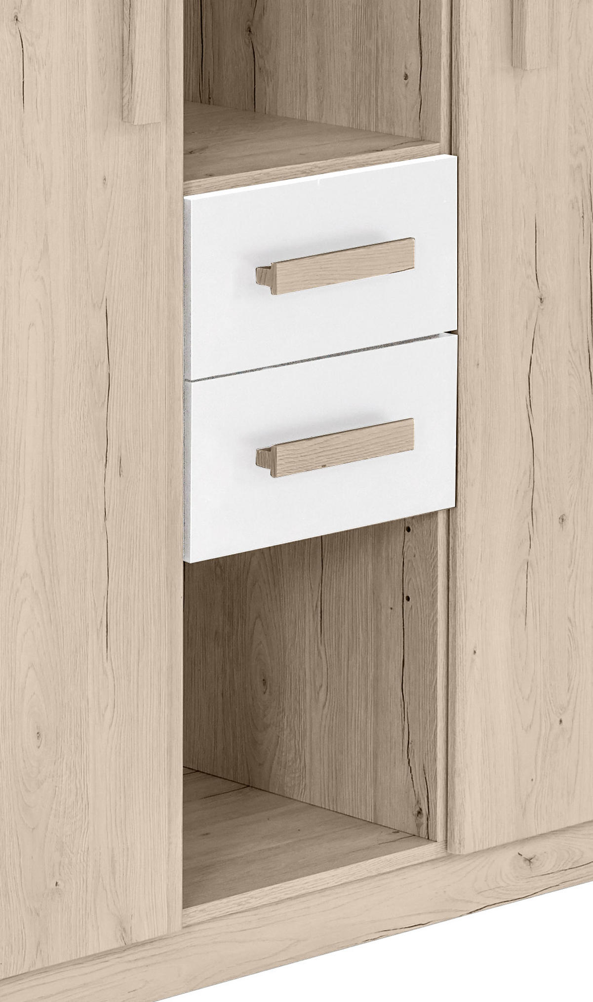 KOMMODE 124/105/41 cm  in Eichefarben, Weiß  - Eichefarben/Weiß, Design, Holzwerkstoff/Kunststoff (124/105/41cm) - MID.YOU