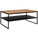 COUCHTISCH in Holz, Metall 100/60/41 cm  - Eichefarben/Schwarz, Design, Holz/Metall (100/60/41cm) - Johann Jakob