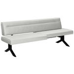 SITZBANK 220/87/70-86 cm  in Creme  - Creme/Schwarz, KONVENTIONELL, Textil/Metall (220/87/70-86cm) - Moderano