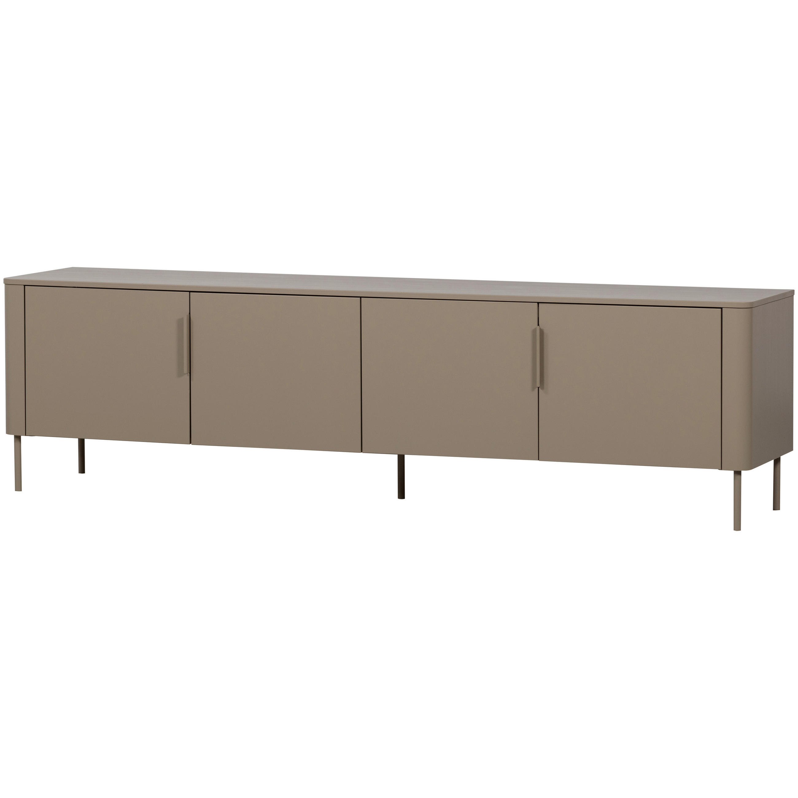 LOWBOARD Gunnar 200/56/44 cm  stehend, hängend  - Schlammfarben/Schwarz, Design, Holz/Metall (200/56/44cm) - Livetastic