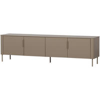 LOWBOARD Gunnar 200/56/44 cm  stehend, hängend  - Schlammfarben/Schwarz, Design, Holz/Metall (200/56/44cm) - Livetastic