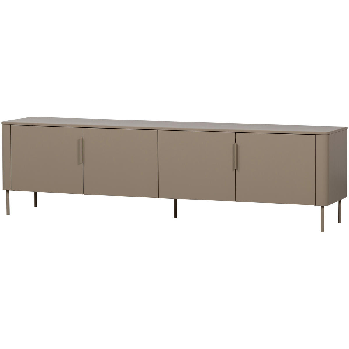 LOWBOARD Gunnar 200/56/44 cm  stehend, hängend  - Schlammfarben/Schwarz, Design, Holz/Metall (200/56/44cm) - Livetastic