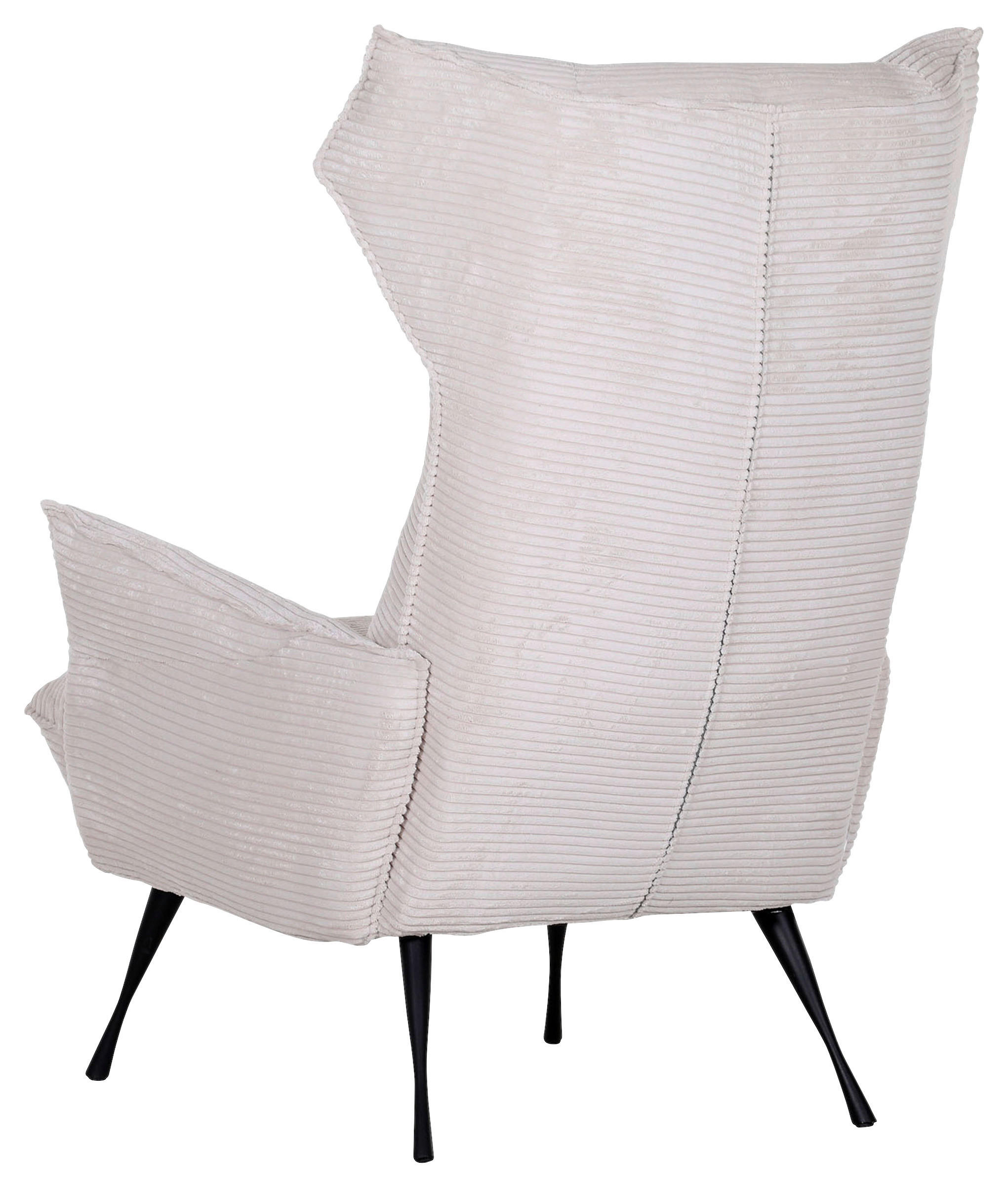 OHRENSESSEL in Cord Beige  - Beige/Schwarz, Konventionell, Textil/Metall (83/110/92cm) - MID.YOU