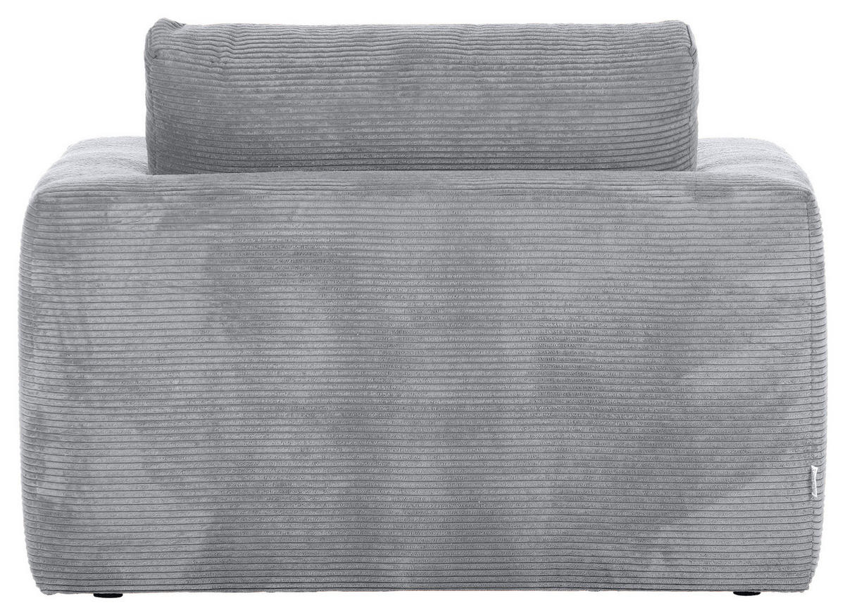 XXL-SESSEL in Cord Grau  - Schwarz/Grau, Romantik / Landhaus, Kunststoff/Textil (120/67/140cm) - Landscape