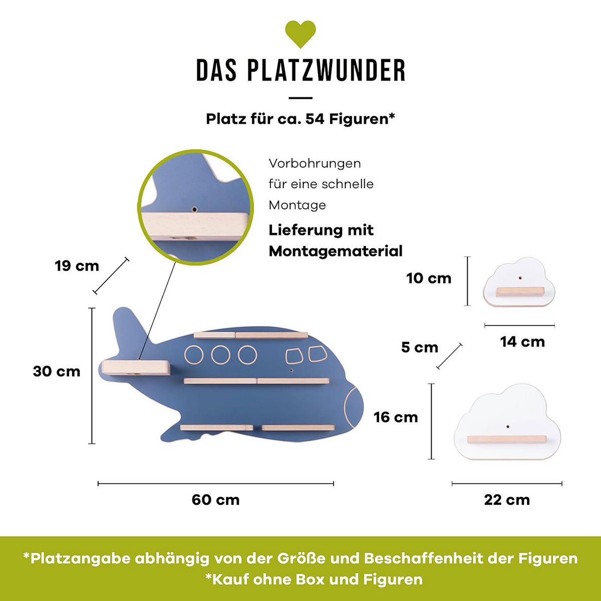KINDERREGAL Weiß  - Weiß, MODERN, Holzwerkstoff (60/30/19cm) - MID.YOU