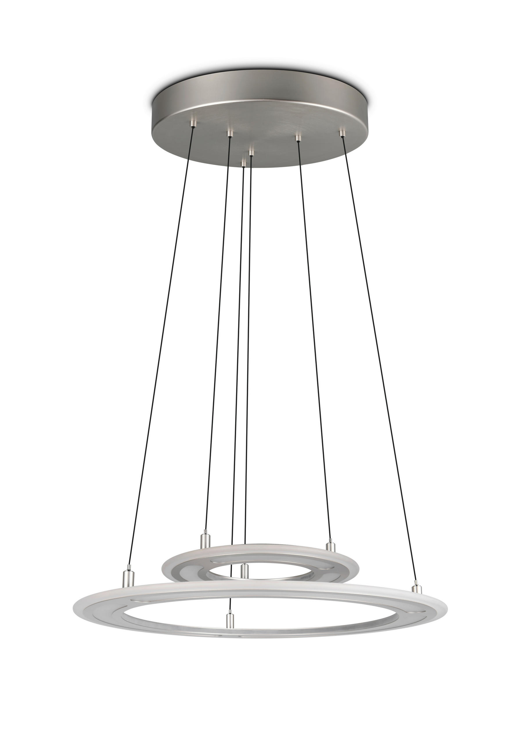 Trio Leuchten Led-Hängeleuchte Cromer Nickel 200 cm