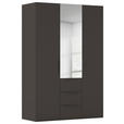 DREHTÜRENSCHRANK 151/235/61 cm,  in Graphitfarben, 3-türig  - Graphitfarben, Basics, Glas/Holzwerkstoff (151/235/61cm) - Novel