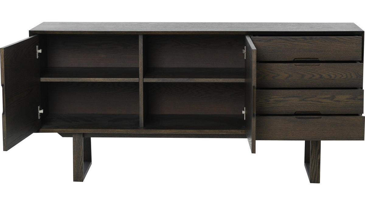 SIDEBOARD  160/76/40 cm 4 låda(or)  - brun, Design, trämaterial/trä (160/76/40cm) - Best Price