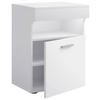 NACHTSCHRANK 45/61/39 cm  - Silberfarben/Schwarz, MODERN, Holzwerkstoff/Kunststoff (45/61/39cm) - MID.YOU