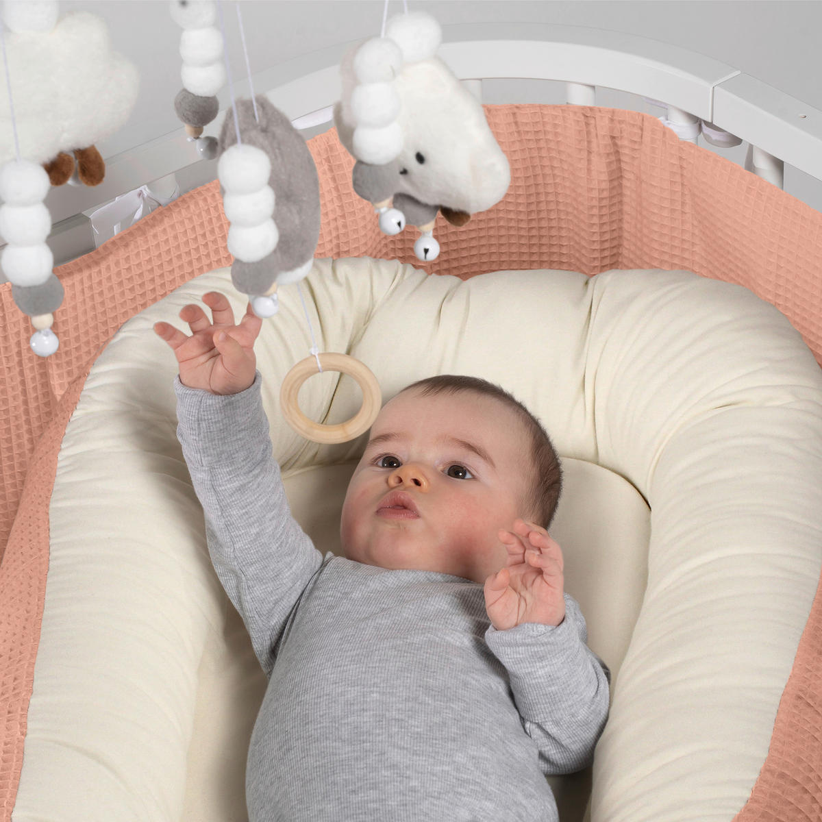 KUSCHELNEST babybay Kuschelnest Waffelpiqué  90/50/13 cm   - Hellrosa, Basics, Textil (90/50/13cm) - Babybay