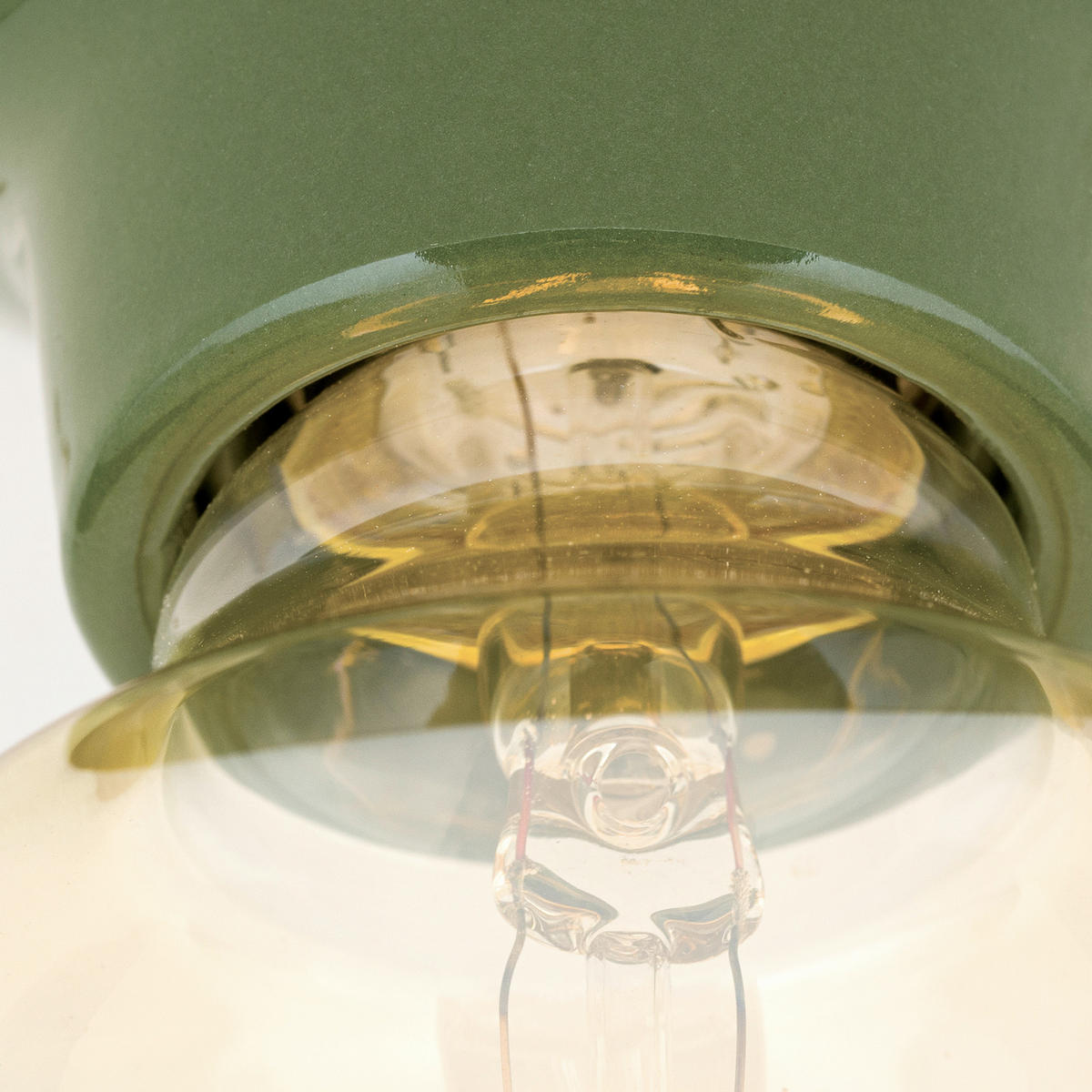 DECKENLEUCHTE Frost 9,5/5,5 cm   - Grün, LIFESTYLE, Keramik (9,5/5,5cm)