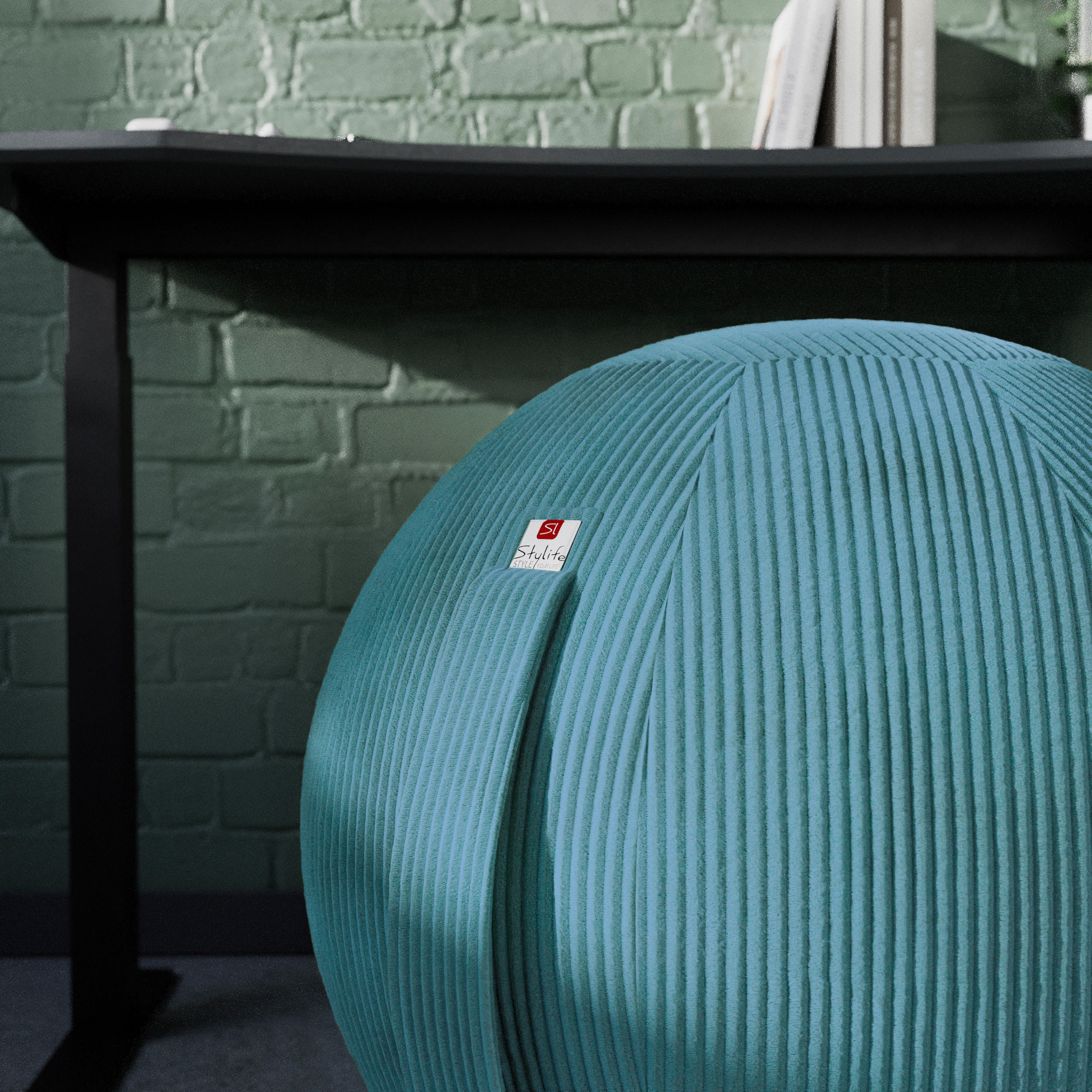 SITZBALL - Türkis, Design, Textil (65cm) - Stylife