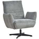 SESSEL in Chenille Grau  - Schwarz/Grau, Design, Textil/Metall (60/94/86cm) - Dieter Knoll