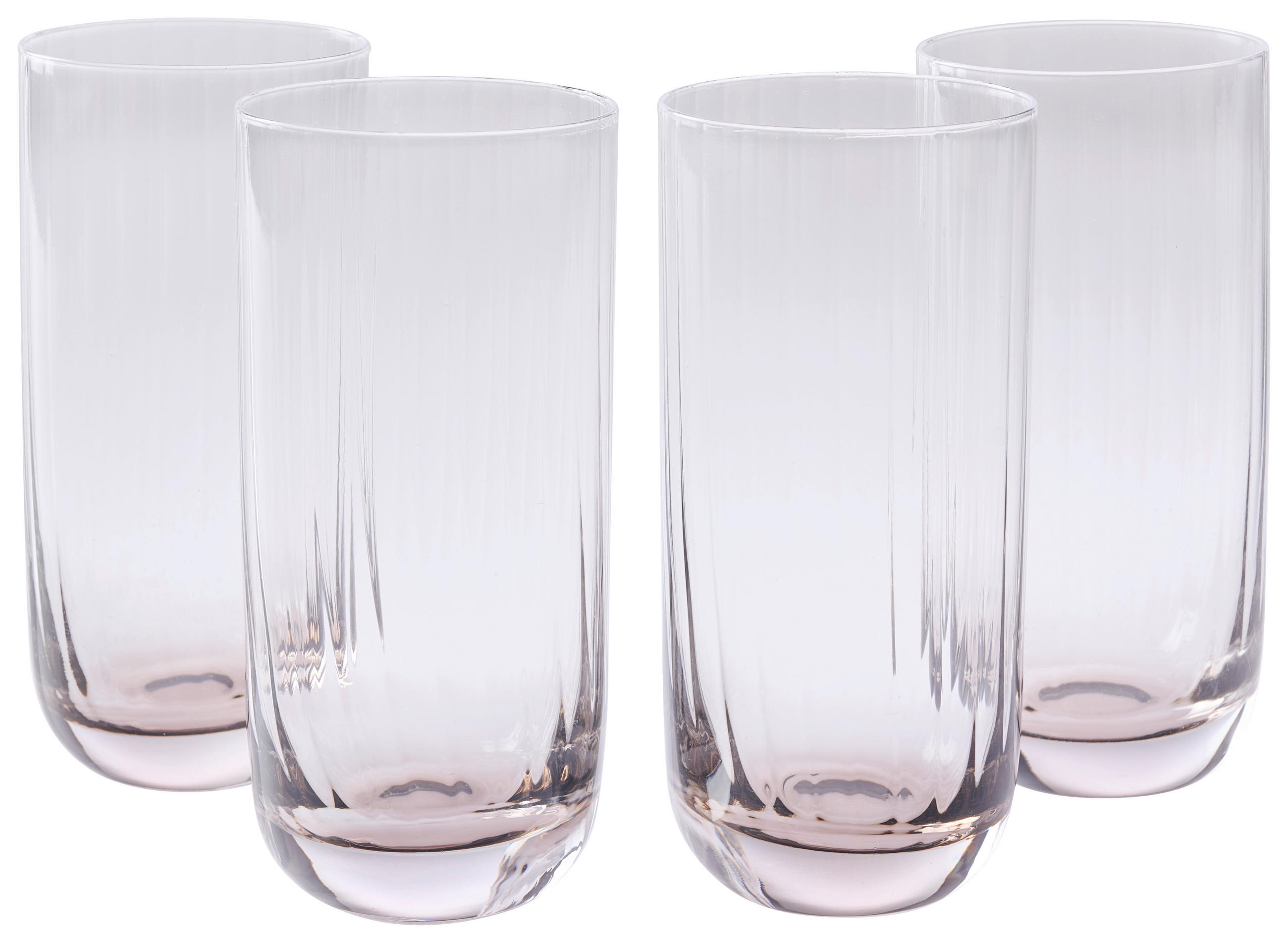 TRINKGLAS 360 ml 4-teilig  - Hellbraun, Trend, Glas - Novel
