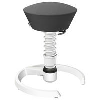 BÜROHOCKER Wollmischung Weiß, Schieferfarben  - Schieferfarben/Weiß, Basics, Textil/Metall (55/45,66/55cm) - Aeris