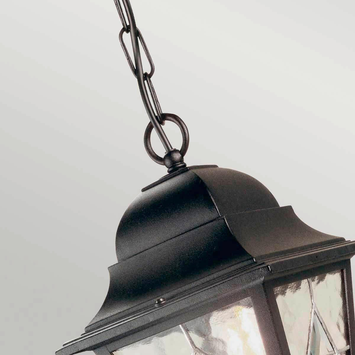 AUSSENHÄNGELEUCHTE Norfolk 39,5/18,4/18,4 cm  - Schwarz, Konventionell, Glas/Metall (39,5/18,4/18,4cm) - Elstead Lighting
