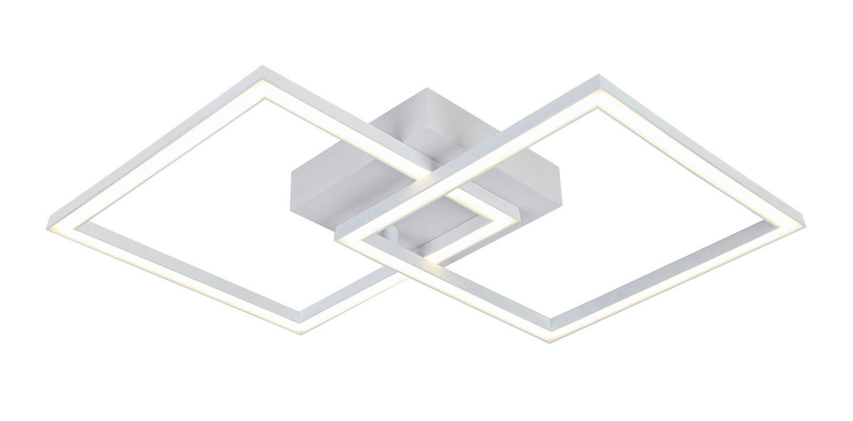 LED MENNYEZETI LÁMPA - fehér, Trend, műanyag/fém (57/35/6,5cm) - Boxxx