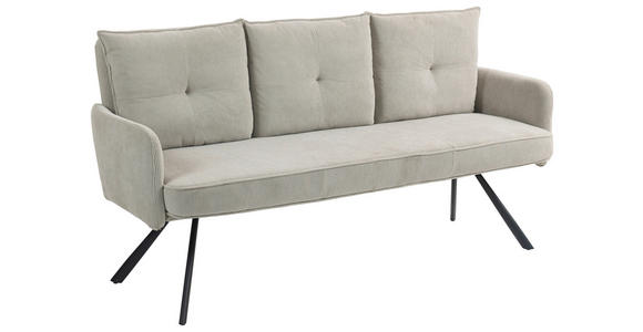 SITZBANK 180/93/67 cm Cord Beige Metall - Beige/Schwarz, Design, Textil/Metall (180/93/67cm) - Novel