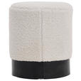 HOCKER in Metall, Textil Schwarz, Weiß  - Schwarz/Weiß, Trend, Textil/Metall (35/42/35cm) - Xora